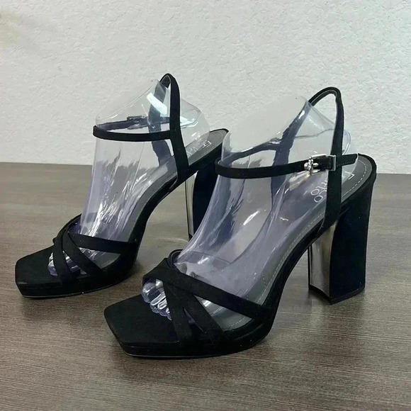Franco Sarto Womens Damilis
Platform Sandal Black Galaxy Sparkle
Heel Size 10 M - Picture 5 of 11